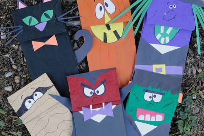Halloween Paper Bag Puppets