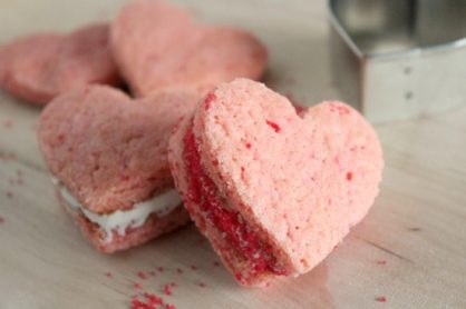 Heart Cookie Sandwich for Valentines