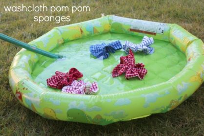 washcloth pom pom sponges how to