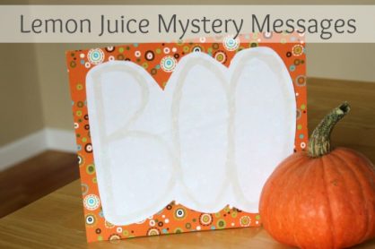 Lemon Juice Mystery Messages via makeandtakes.com