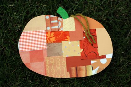 Patchwork pumpkin craft project