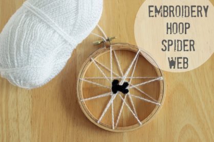 Spider Web Embroidery Hoop via makeandtakes.com