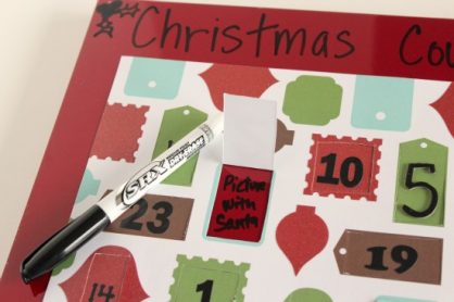Dry Erase Christmas Advent Countdown Calendar makeandtakes.com