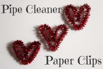 Pipe Cleaner Heart Paper Clips makeandtakes.com