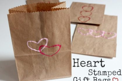 Heart Stamped Gift Bags makeandtakes.com