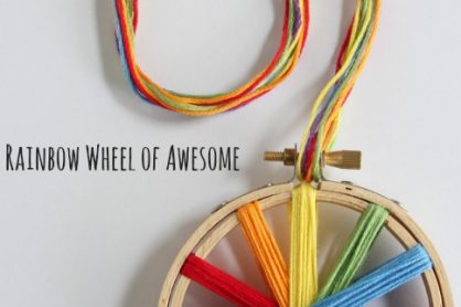 Rainbow Thread Embroidery Hoops makeandtakes.com