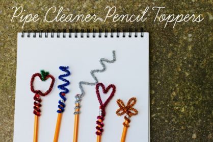 make and takes  pencil toppers made from pipe cleaners