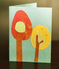 Paper Fall Trees Card