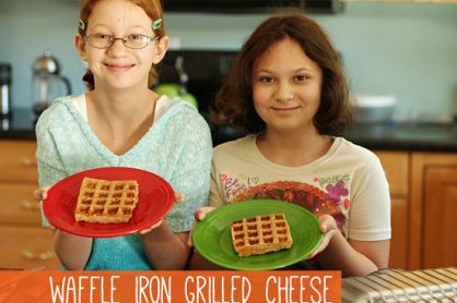 Kids in the Kitchen: Waffle Iron Grilled Cheese
