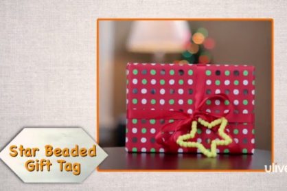 Beaded Star Gift Tag @makeandtakes.com