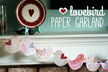 Lovebird paper garland craft for kids