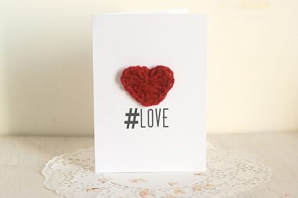 Crochet Heart Tutorial for Valentine's Day with Printable Card-10
