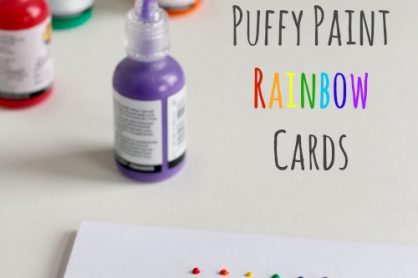Puffy Paint Rainbow Cards makeandtakes.com