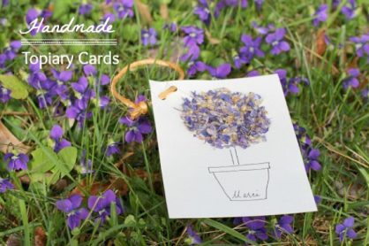 Handmade floral topiary cards to make