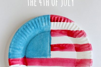 Watercolor American Flag Paper Plates for the 4th of July