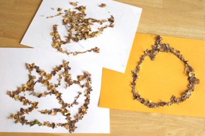 Fall Pictures with Leaf Glitter