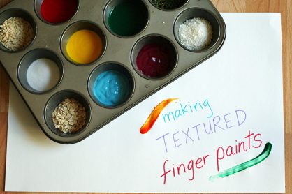Exploring the sense of touch with textured finger paints