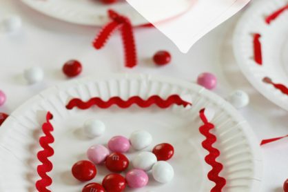 Heart-Punch Treat Plates for Valentine's Day