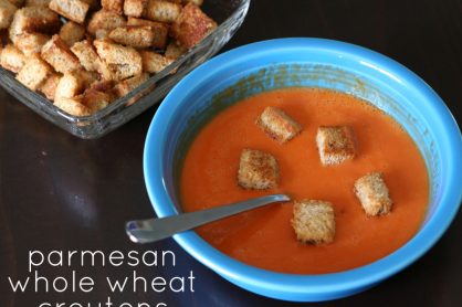 Kids in the kitchen: Parmesan whole wheat croutons