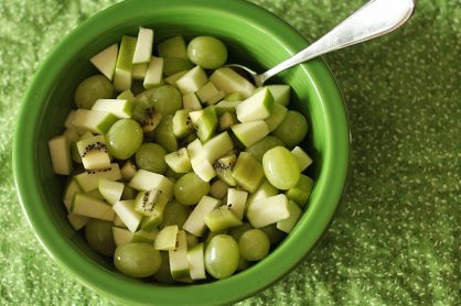 Kids in the Kitchen: Green fruit salad