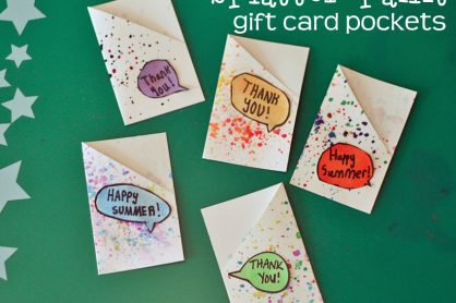 Splatter paint gift card pockets