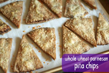 Whole Wheat Parmesan Pita Chips