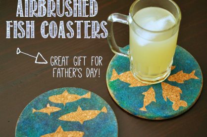 Airbrushed Fish Coasters to Make for Father's Day