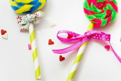 Pipe Cleaner Lollipops Kids Craft