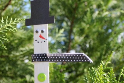 snowman Popsicle stick ornamnet