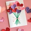Adorable heart bouquet card for Valentine's Day