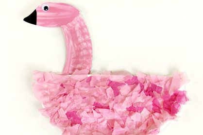 Flamingo Craft for Kids to Paint