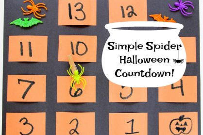 Simple Spider Halloween Countdown