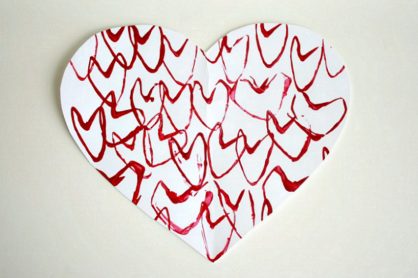 Paper Tube Heart Stamps