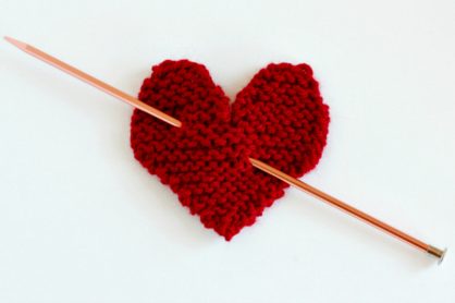 Knit Heart for Valentine's Day