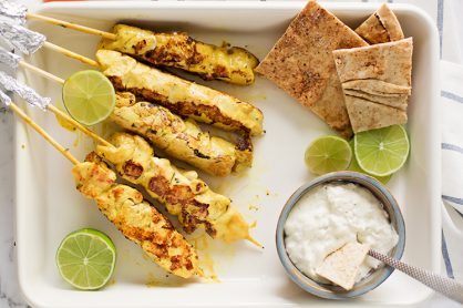 Easy Barbecued Chicken Skewers