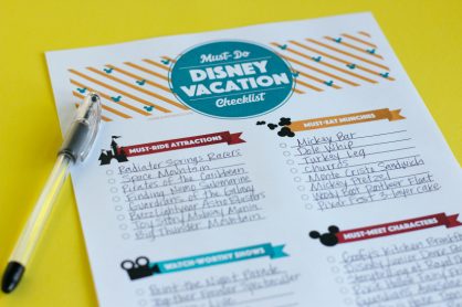 Disney Vacation Checklist for Families