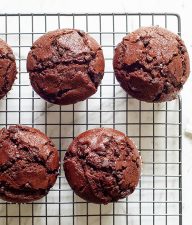 Delish Nutella Stuffed Double Chocolate Muffins