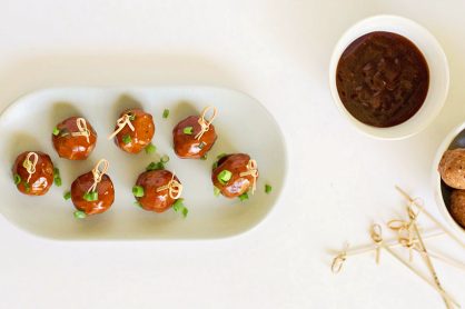Hoisin Glazed Mini Meatballs Recipe