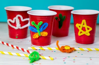 Are you planning a party for kids? You'll love these DIY Pipe Cleaner Drink Glass Markers that are both fun to make & functional too!