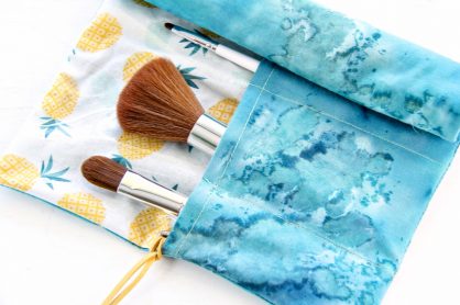 easy makeup brush roll tutorial