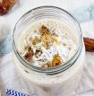 banana and date smoothie in a jar