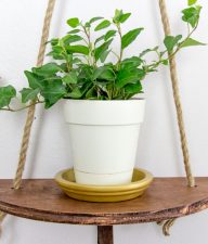homemade wood hanging planter