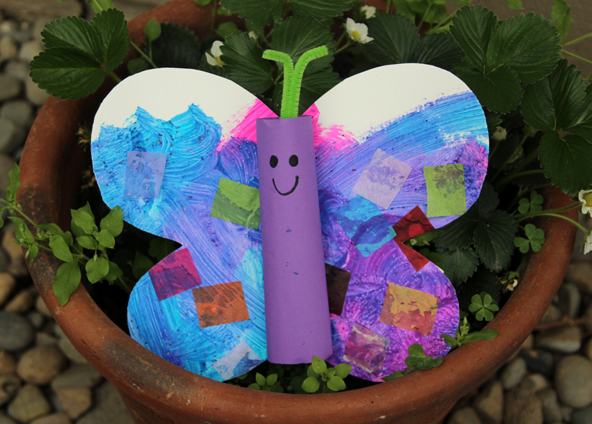 Sparkly Painted Butterfly Craft Make and Takes