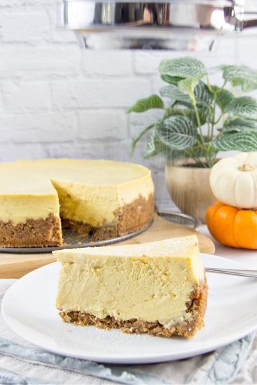 How to Make a Gluten Free Pumpkin Cheesecake - Make and Takes