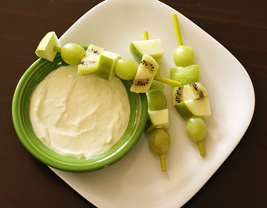 Kids in the Kitchen GREEN Fruit Salad & Skewers Make and Takes
