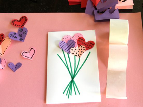 Bouquet of Hearts Card for Valentine's Day - Make and Takes