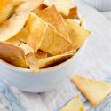 homemade tortilla chips made out of rice flour tortillas