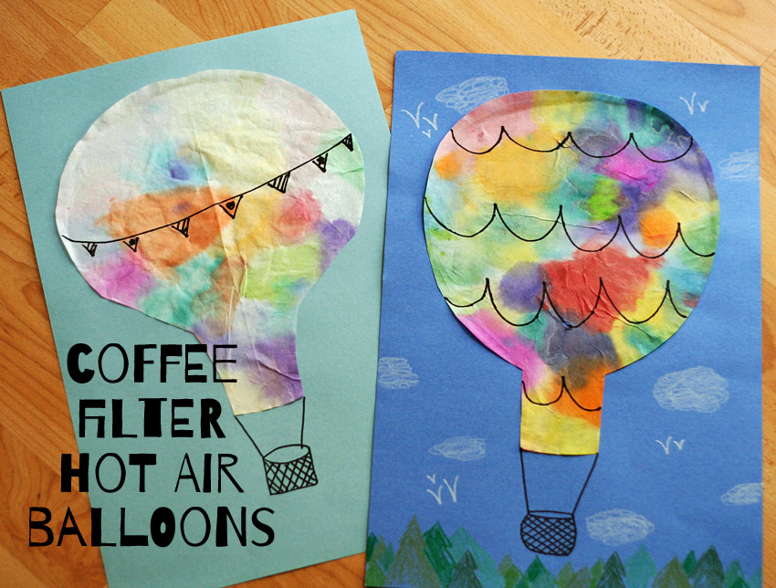 Coffee Filter Hot Air Balloons Make and Takes