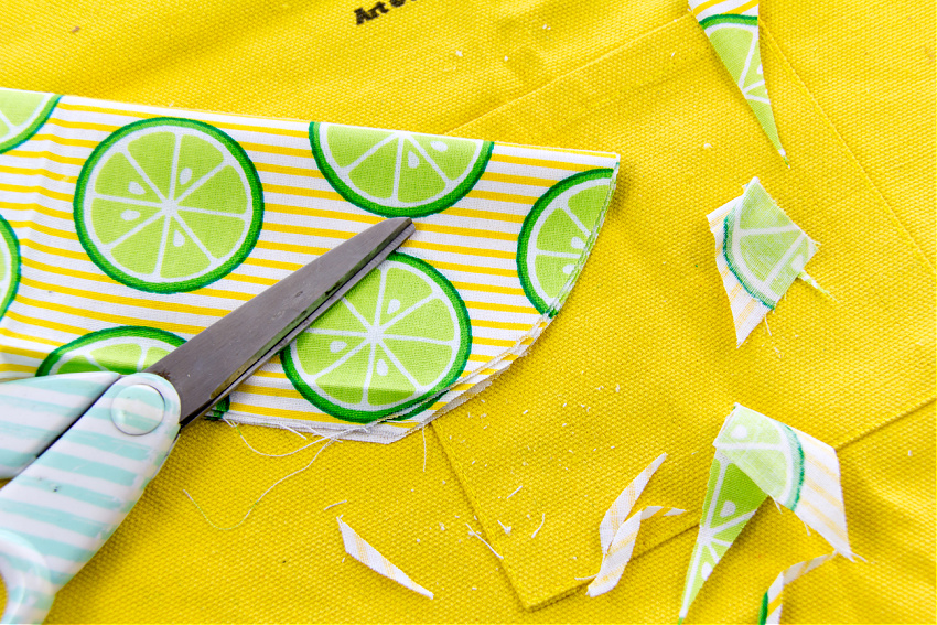 instructions for making a pocket for a kids apron