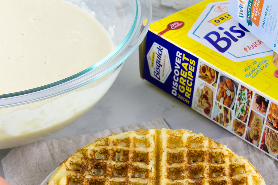 ingredients to make waffles for fried chicken